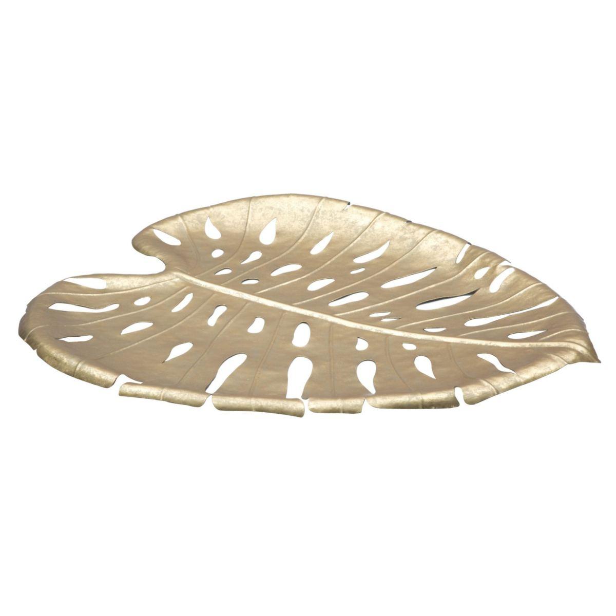 Centrotavola metallo foglia oro 42,5 x 3 x 47 cm