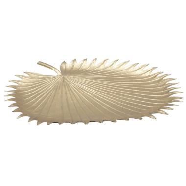 Centrotavola metallo foglia oro 48 x 3 x 50 cm