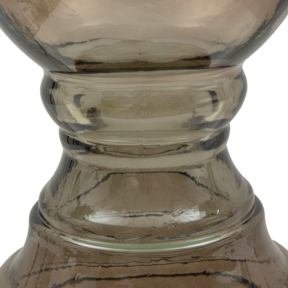 Portacandela vetro riciclato brown made in spain