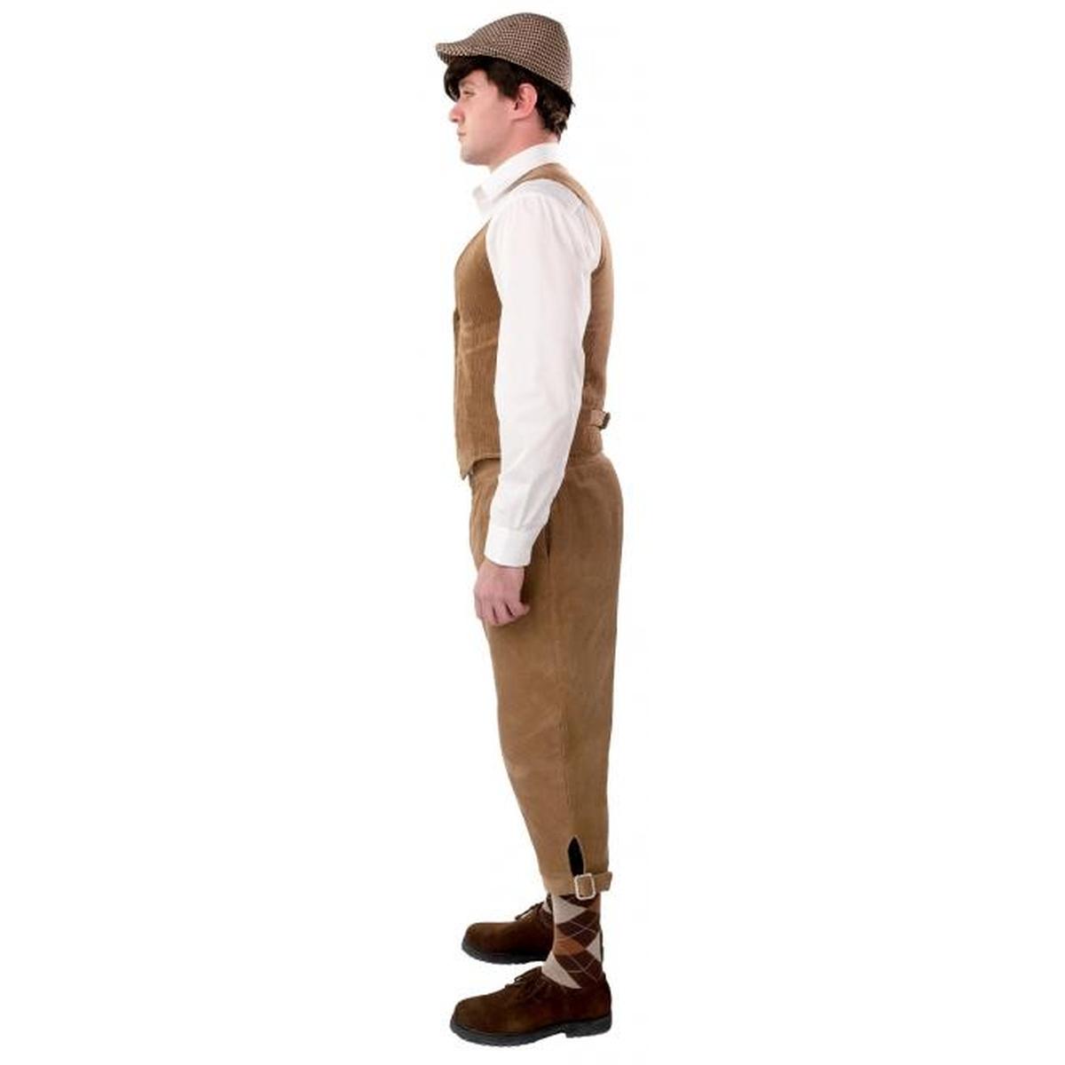 Costume gilet velluto coste beige modello a