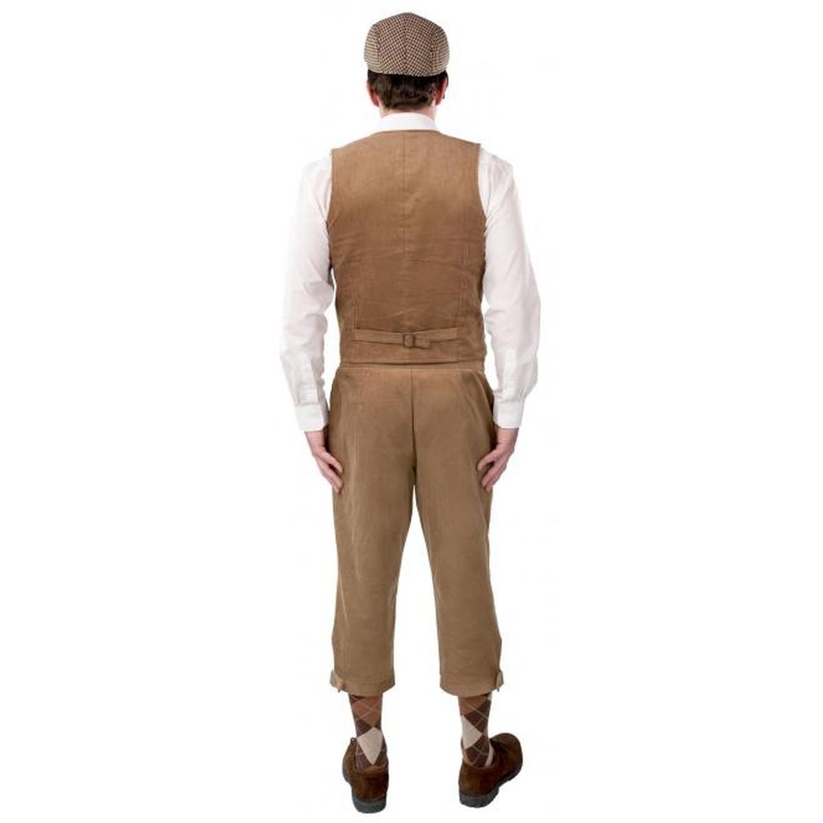 Costume gilet velluto coste beige modello a