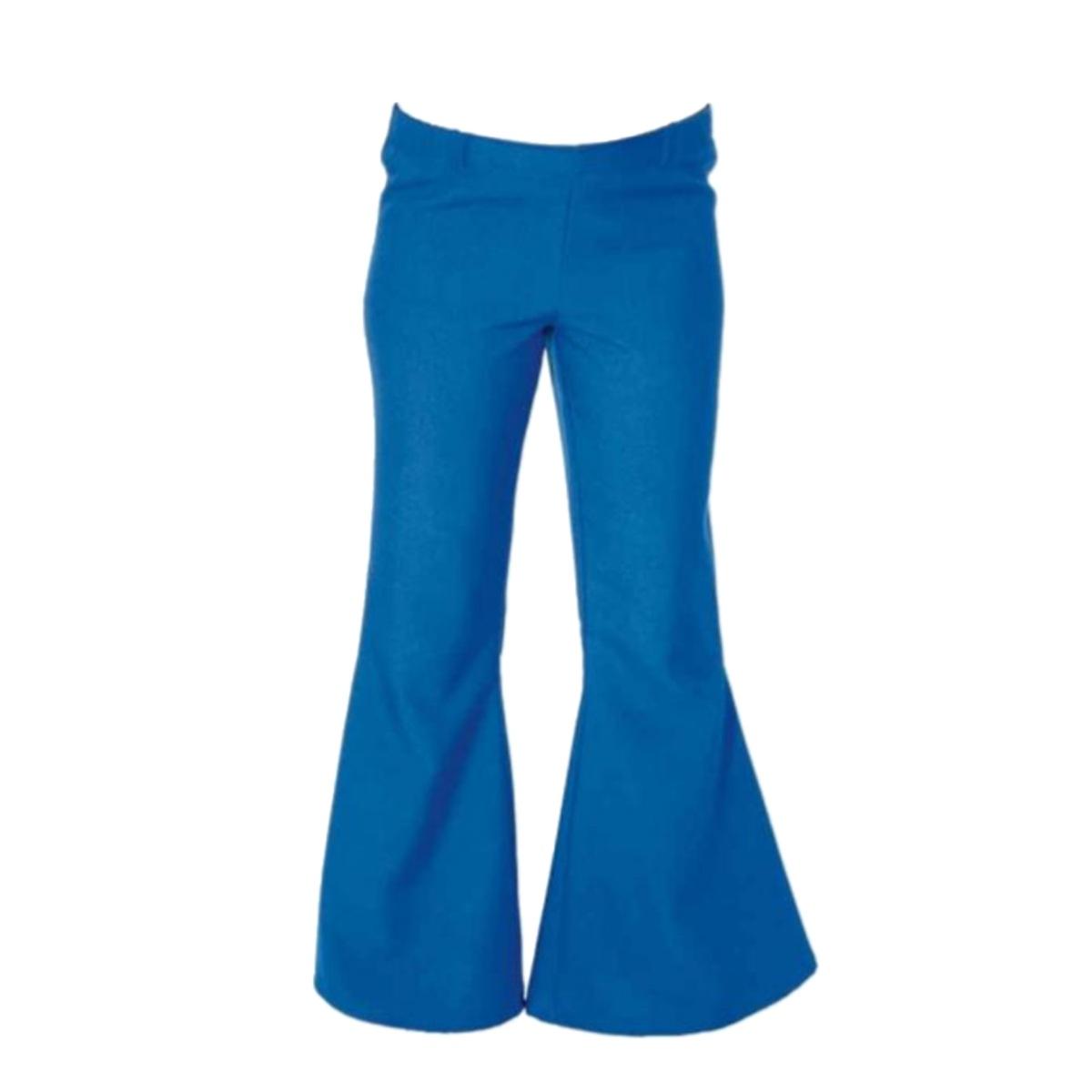 Pantaloni anni 70 zampa blu