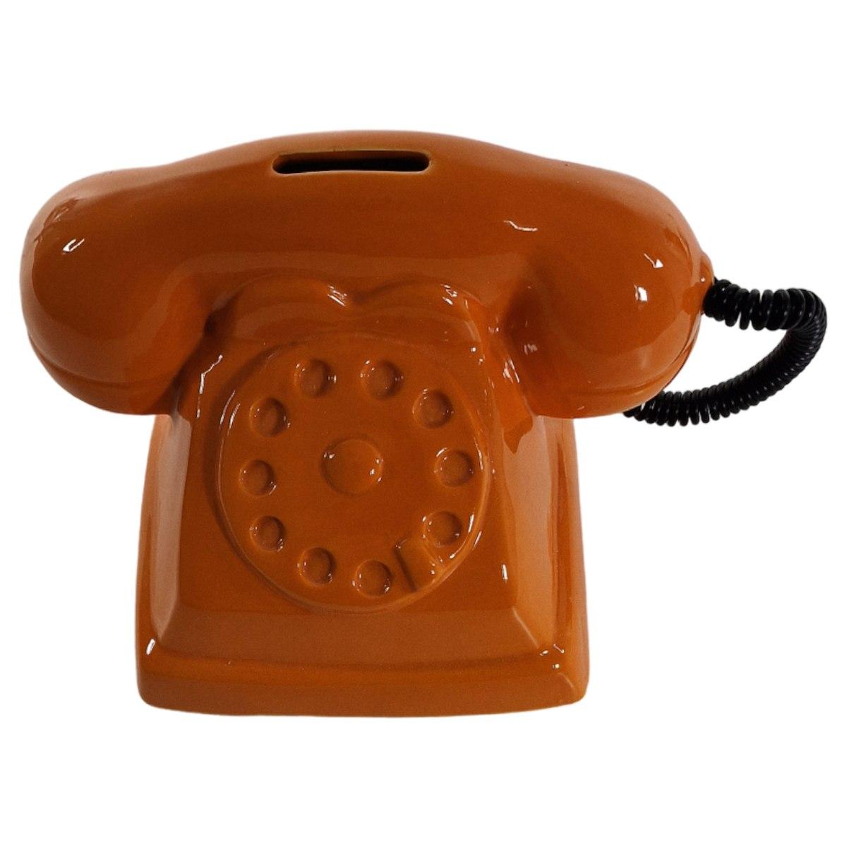 Salvadanaio ceramica telefono assortito 5 colori assotiti