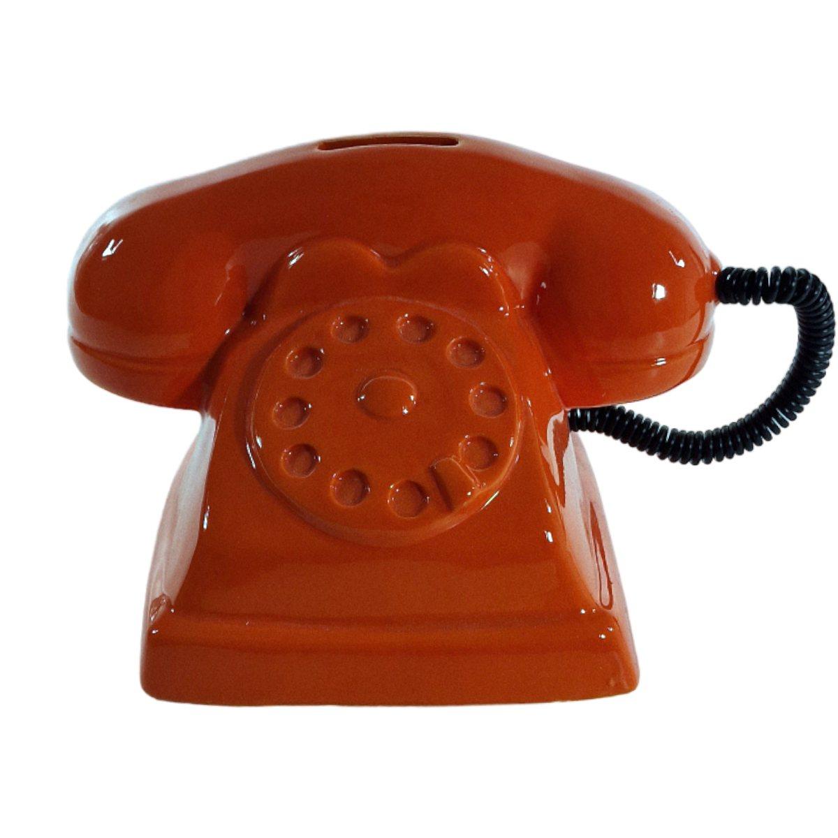 Salvadanaio ceramica telefono assortito 5 colori assotiti