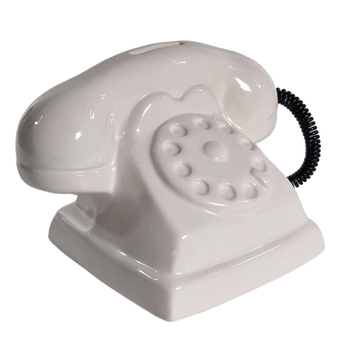 Salvadanaio ceramica telefono assortito 5 colori assotiti