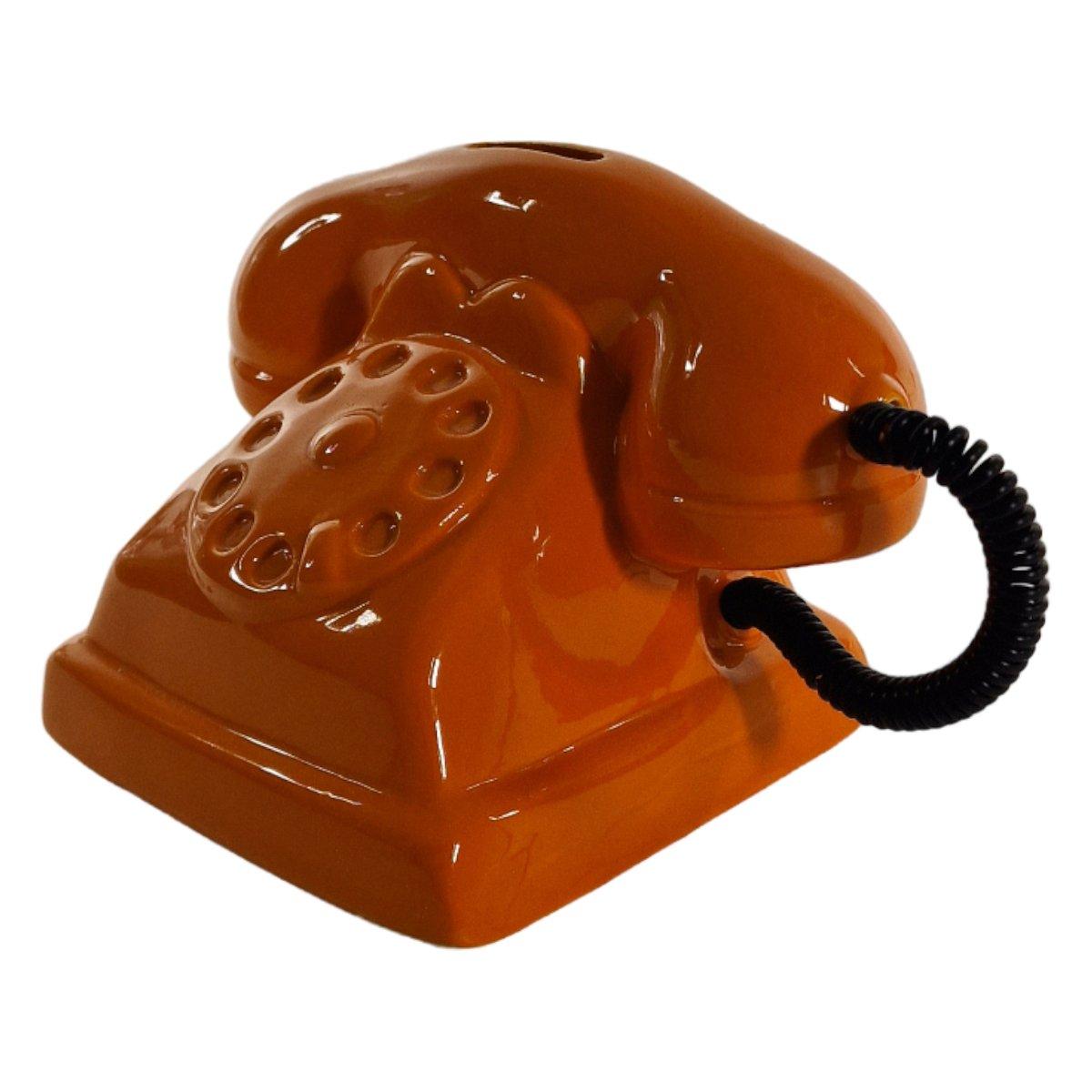 Salvadanaio ceramica telefono assortito 5 colori assotiti