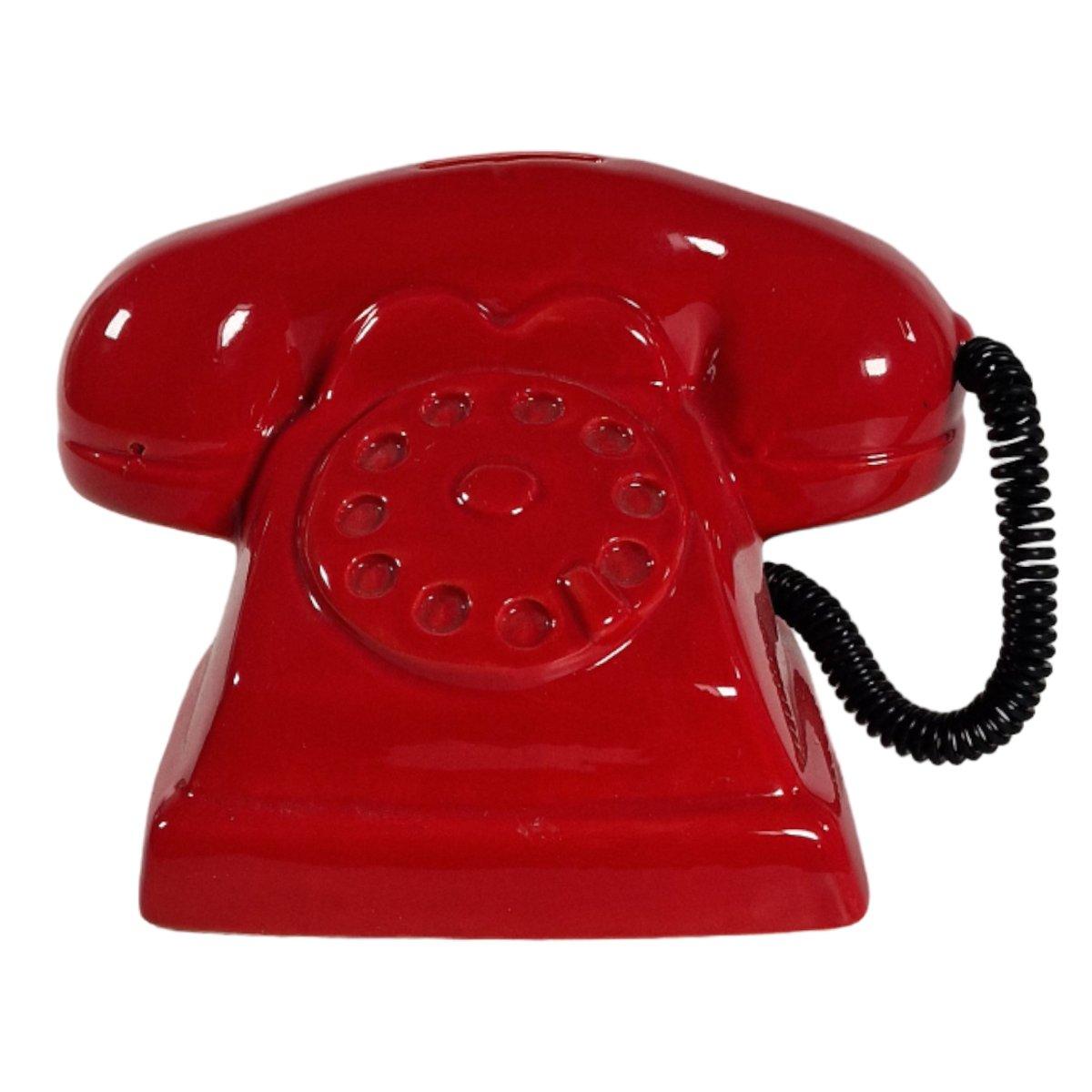 Salvadanaio ceramica telefono assortito 5 colori assotiti