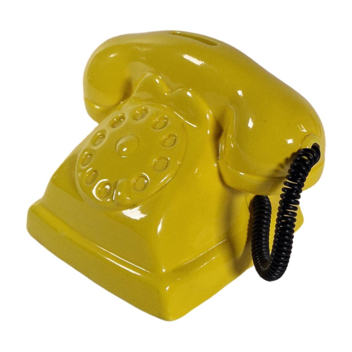 Salvadanaio ceramica telefono assortito 5 colori assotiti