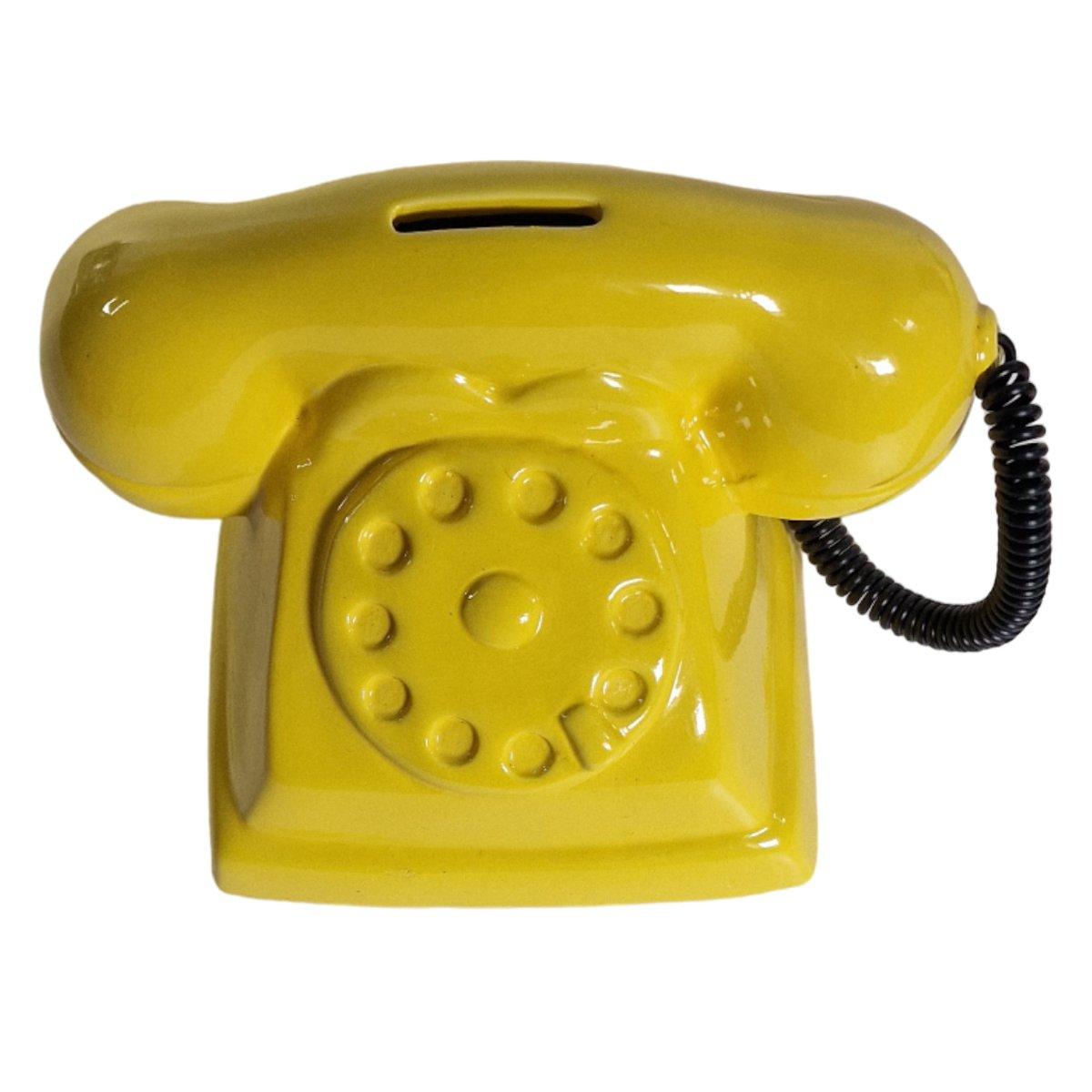 Salvadanaio ceramica telefono assortito 5 colori assotiti