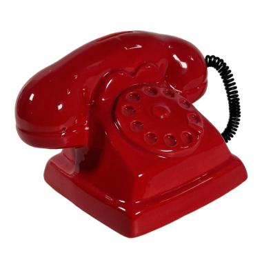 Salvadanaio ceramica telefono assortito 5 colori assotiti