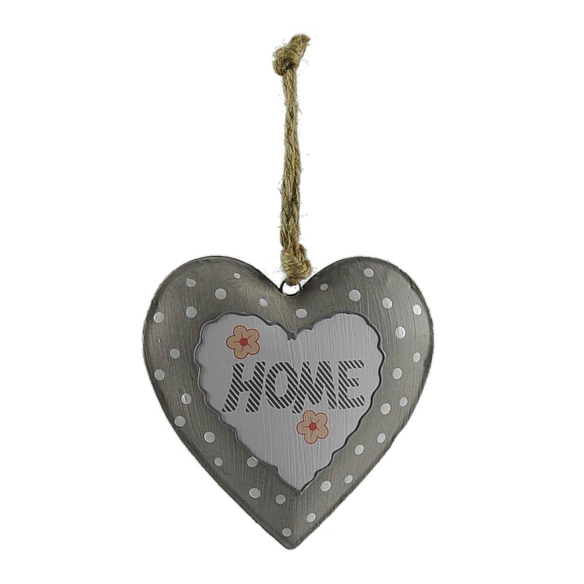 Decorazione natalizia cuore latta da appendere home 16 cm