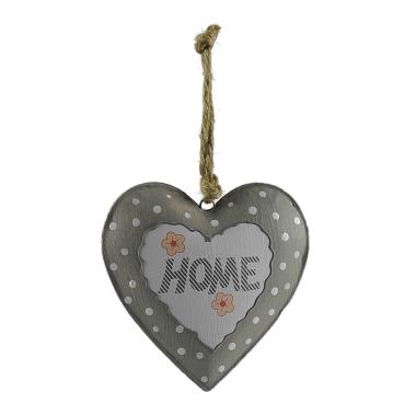 Decorazione natalizia cuore latta da appendere home 16 cm