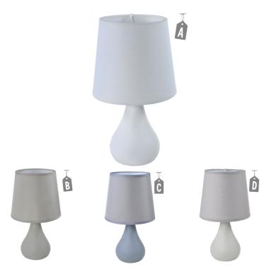 Lampada tavolo ceramica 4 colori assortito
