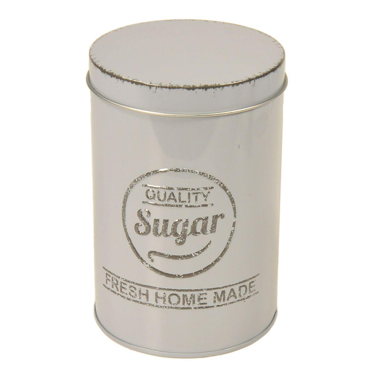Barattolo Latta Sugar Grigio cm.Ø8,4x13 | Gicos