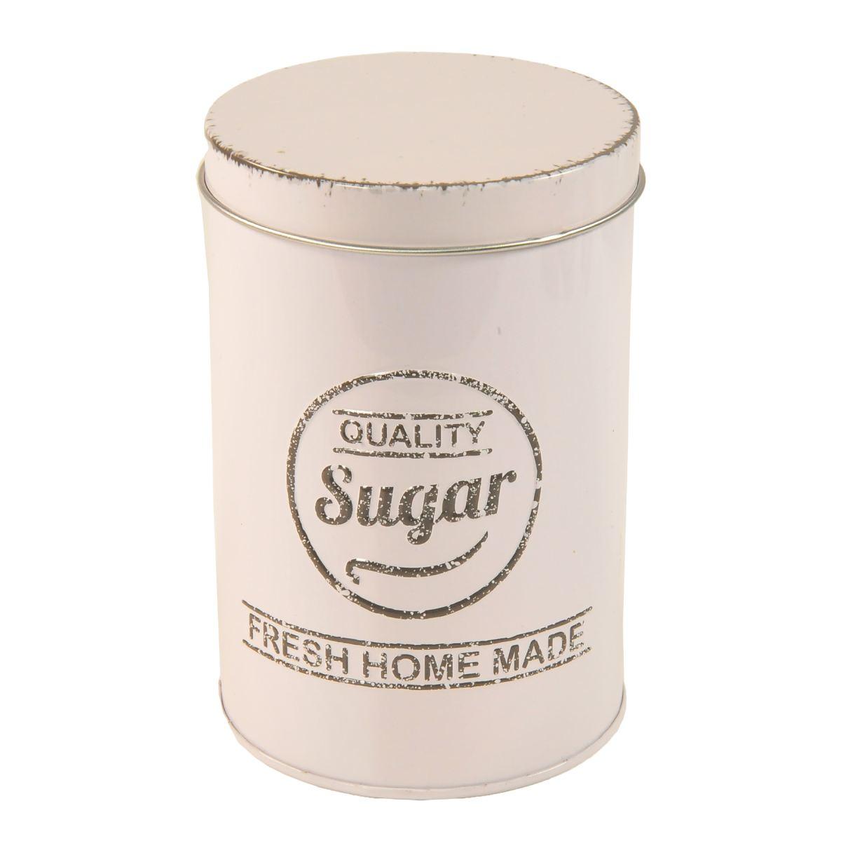Barattolo Latta Sugar Bianco cm.Ø8,4x13 | Gicos