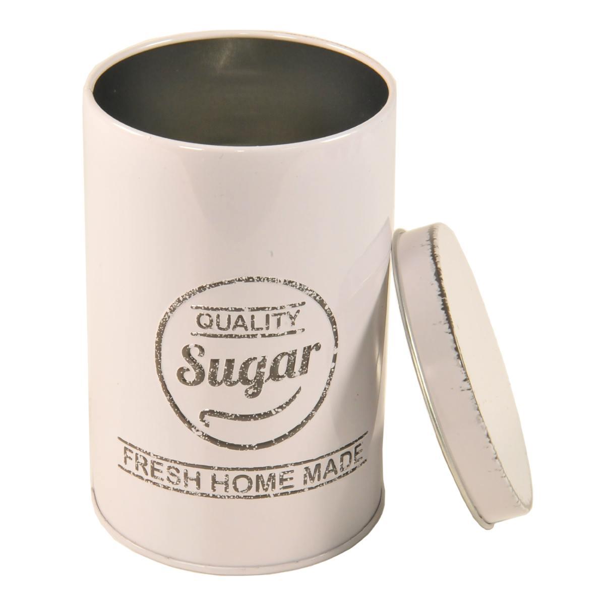 Barattolo Latta Sugar Bianco cm.Ø8,4x13 | Gicos