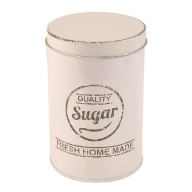 Barattolo Latta Sugar Bianco cm.Ø8,4x13 | Gicos