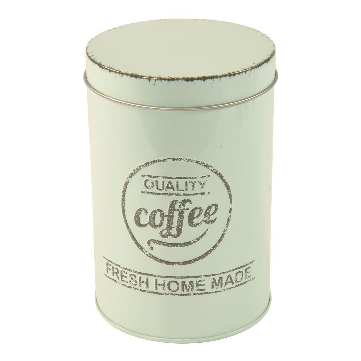 Barattolo Latta Coffee Verde Acqua cm.Ø8,4x13 | Gicos