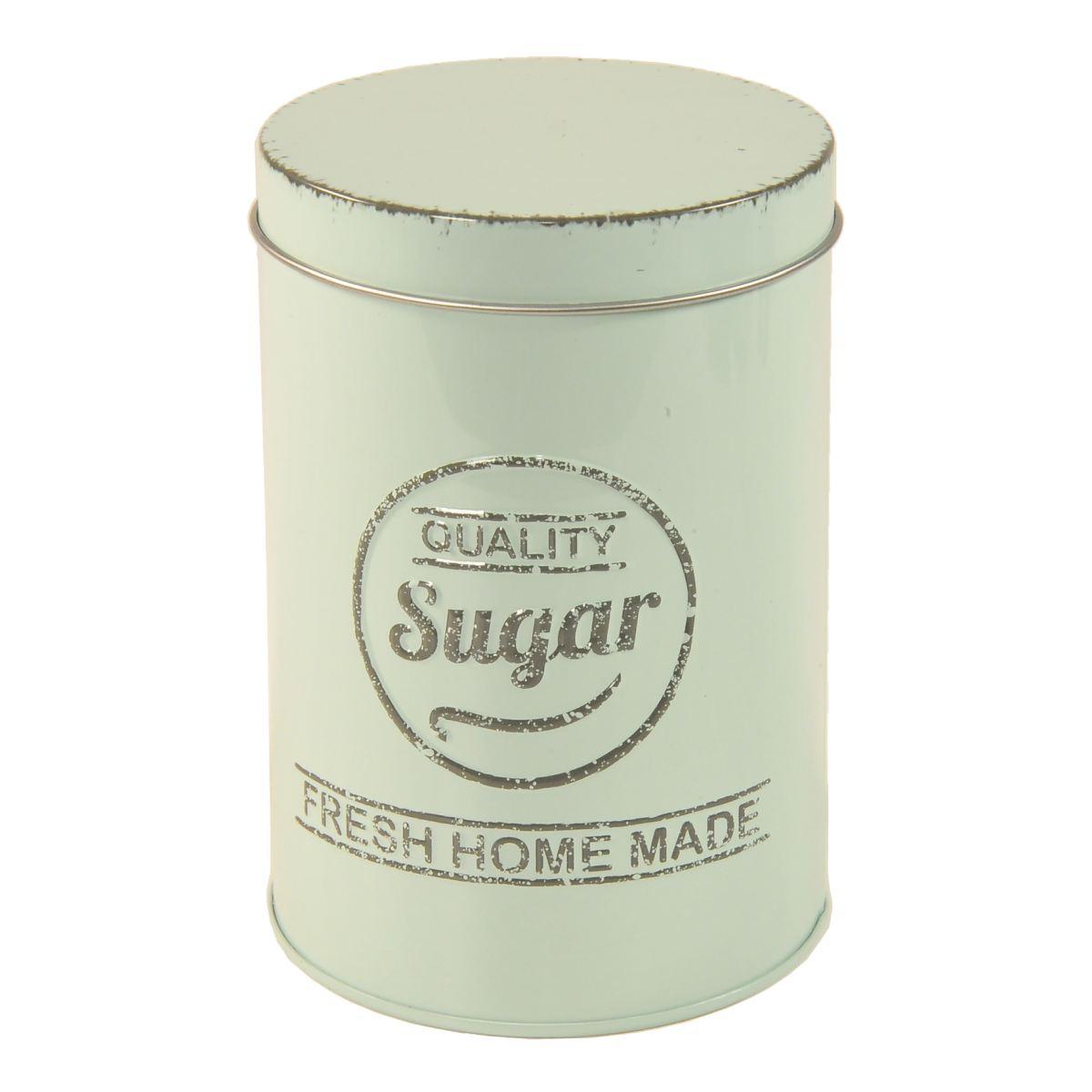 Barattolo Latta Sugar Verde Acqua cm.Ø8,4x13 | Gicos