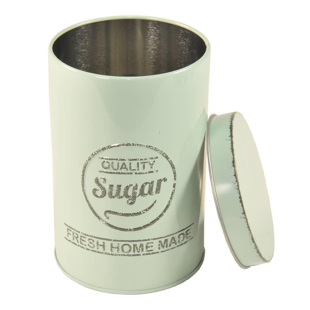 Barattolo Latta Sugar Verde Acqua cm.Ø8,4x13 | Gicos