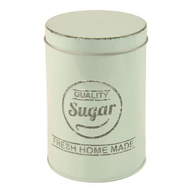 Barattolo Latta Sugar Verde Acqua cm.Ø8,4x13 | Gicos