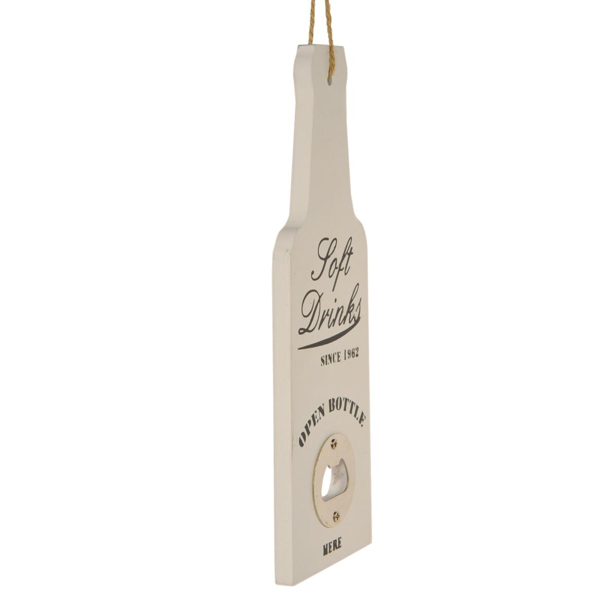 Apri Bottiglie Legno Parete cm.8x24 Bianco | Gicos