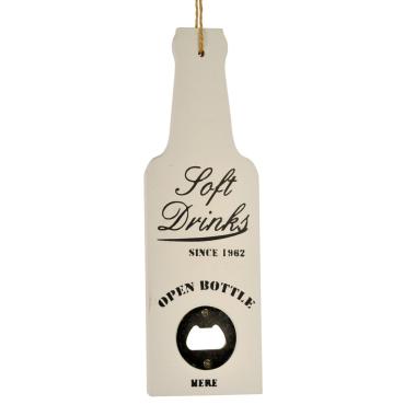 Apri Bottiglie Legno Parete cm.8x24 Bianco | Gicos
