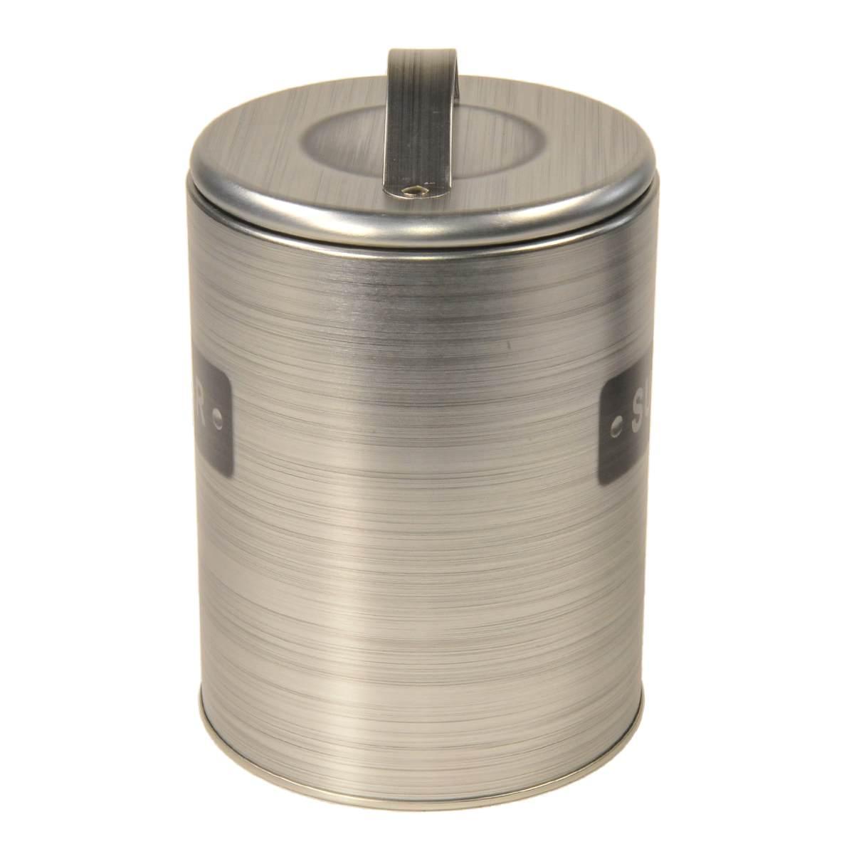 Barattolo Latta Zucchero Grigio cm.Ø11 | Gicos