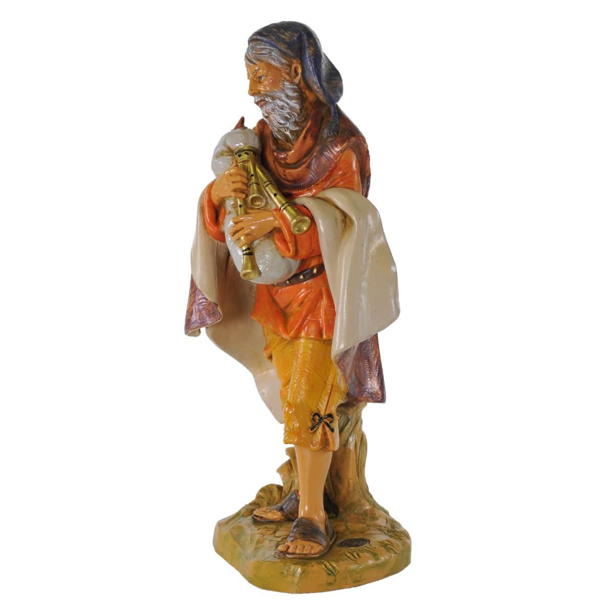 Statua presepe 30 cm pastore zampogna