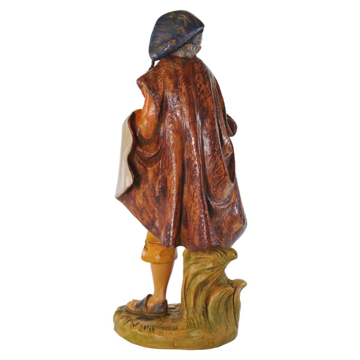 Statua presepe 30 cm pastore zampogna