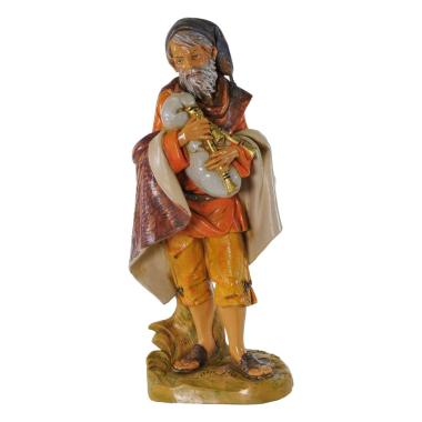 Statua presepe 30 cm pastore zampogna