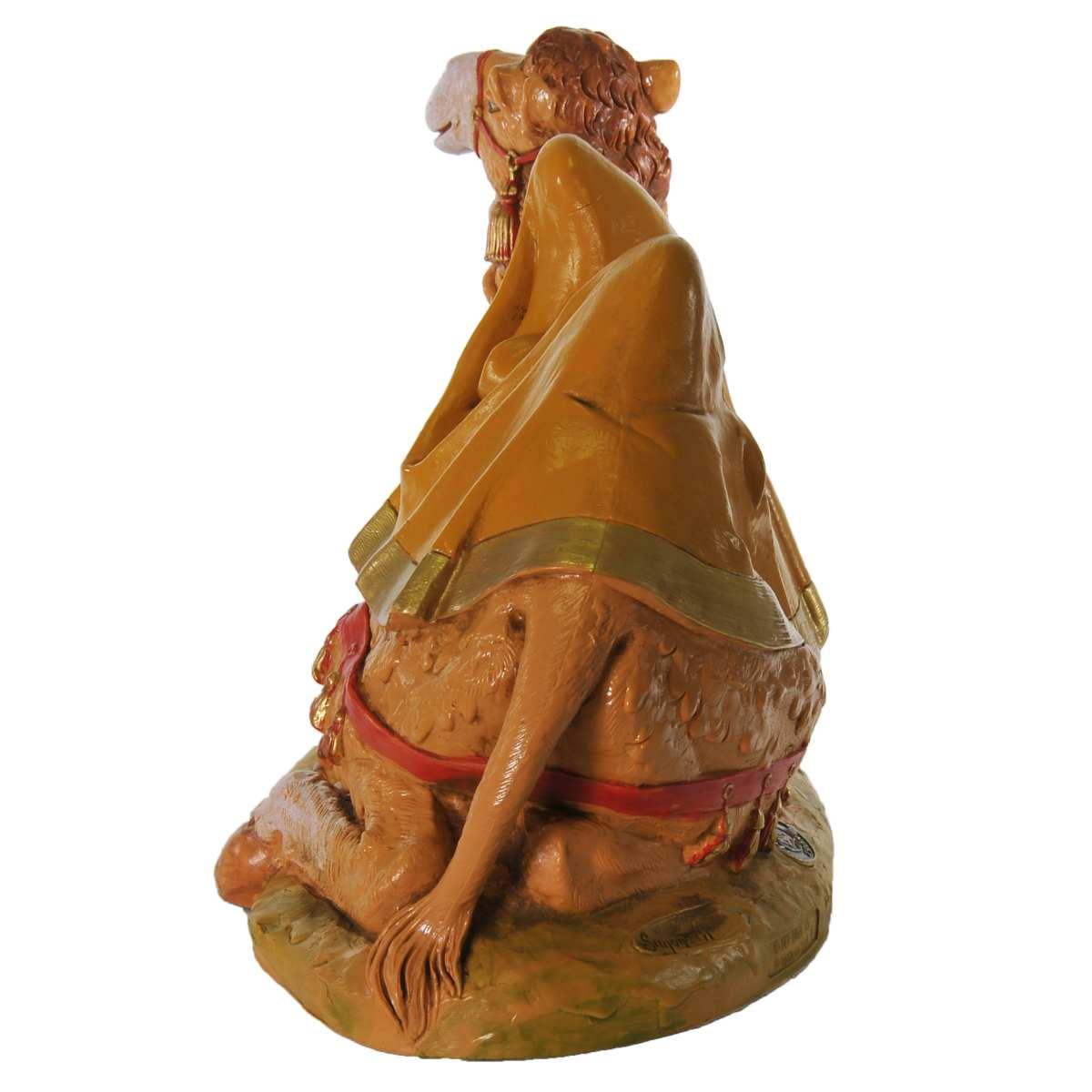 Statua presepe 30 cm cammello seduto con coperta