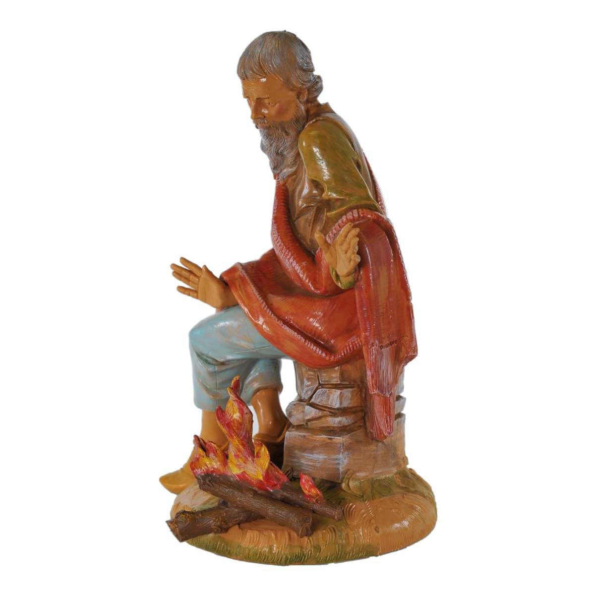 Statua presepe 30 cm pastore fuoco