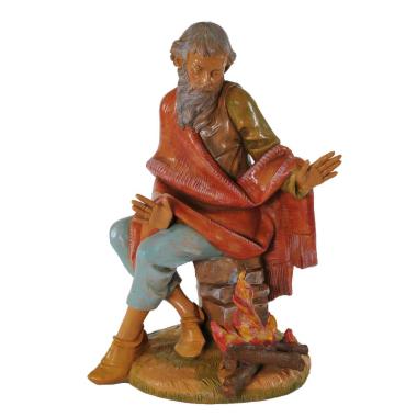 Statua presepe 30 cm pastore fuoco