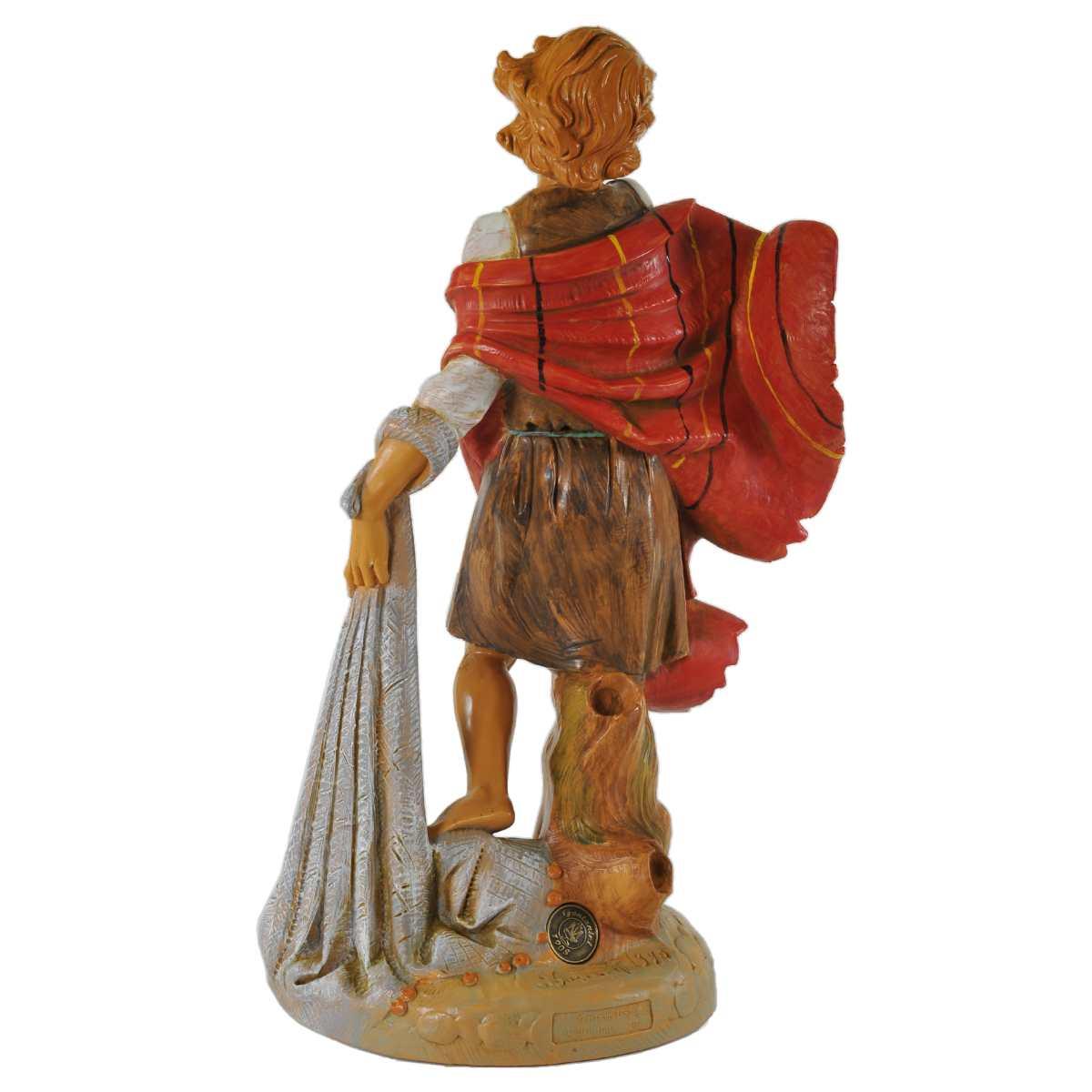 Statua presepe 30 cm pastore pesci