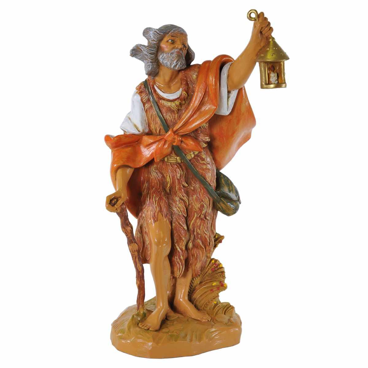 Statua presepe 30 cm pastore lanterna