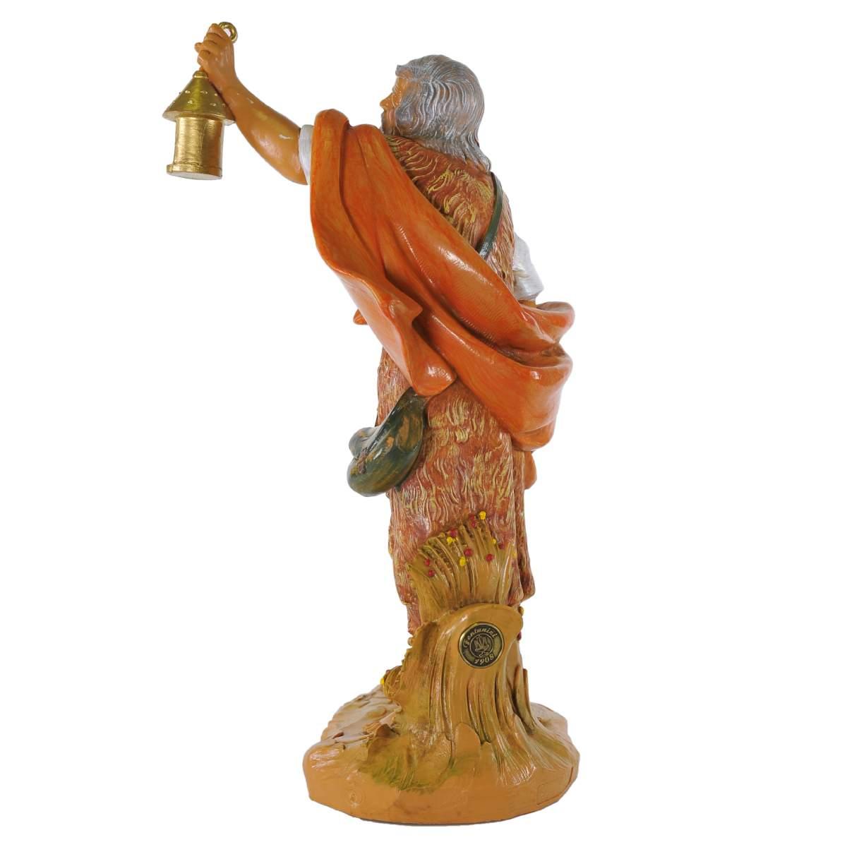 Statua presepe 30 cm pastore lanterna