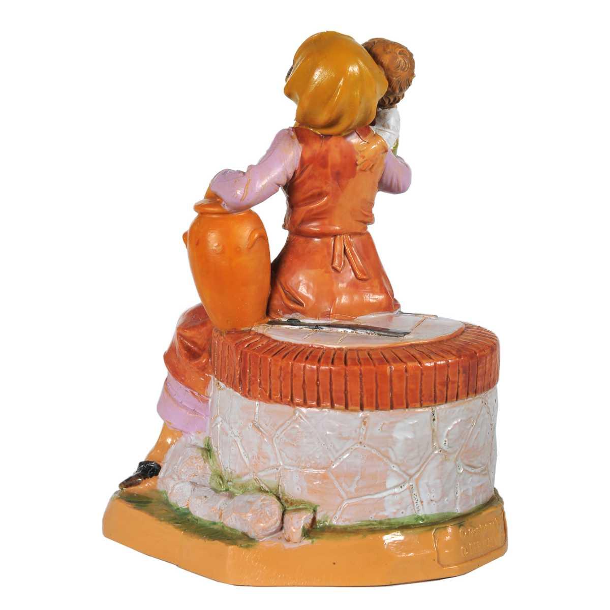 Statua presepe 12 cm ariel donna al pozzo bambino