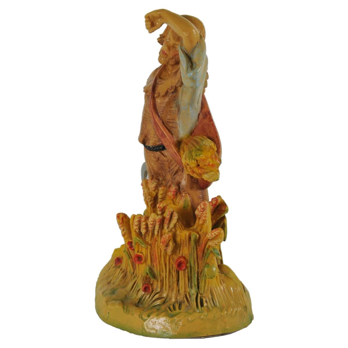 Statua presepe 12 cm pastore contadino judah falce grano