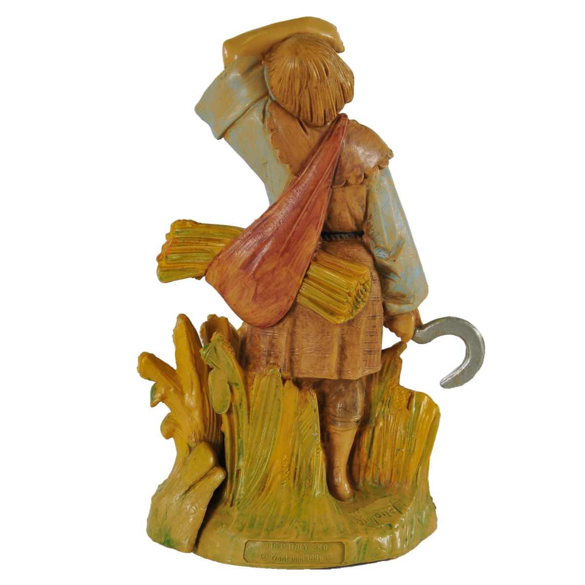 Statua presepe 12 cm pastore contadino judah falce grano