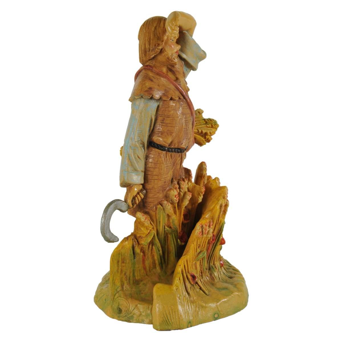 Statua presepe 12 cm pastore contadino judah falce grano
