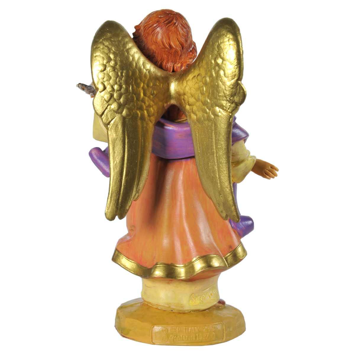 Statua presepe 12 cm celeste angelo colomba