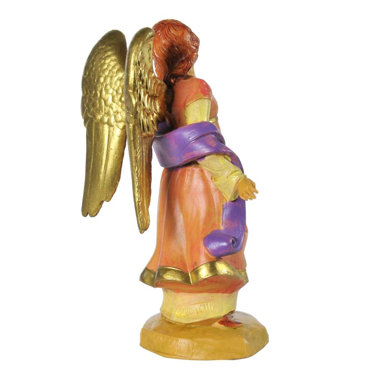 Statua presepe 12 cm celeste angelo colomba