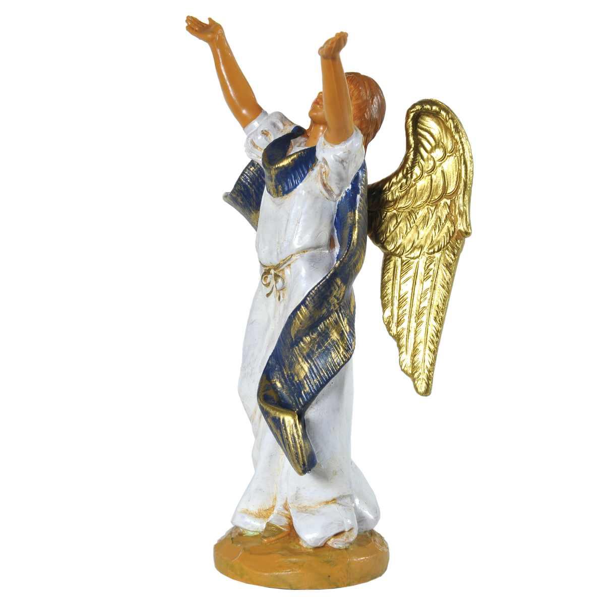 Statua presepe 12 cm angelo mani alte