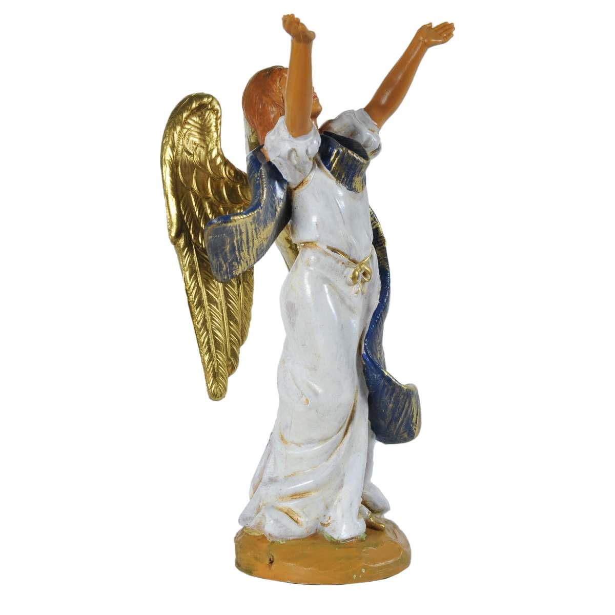 Statua presepe 12 cm angelo mani alte