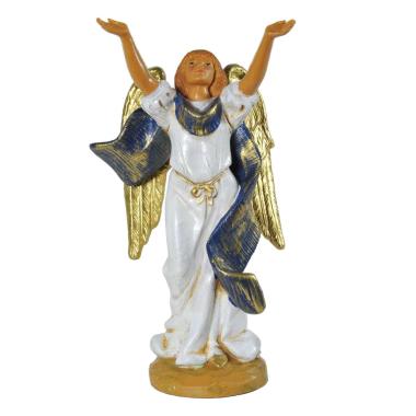 Statua presepe 12 cm angelo mani alte
