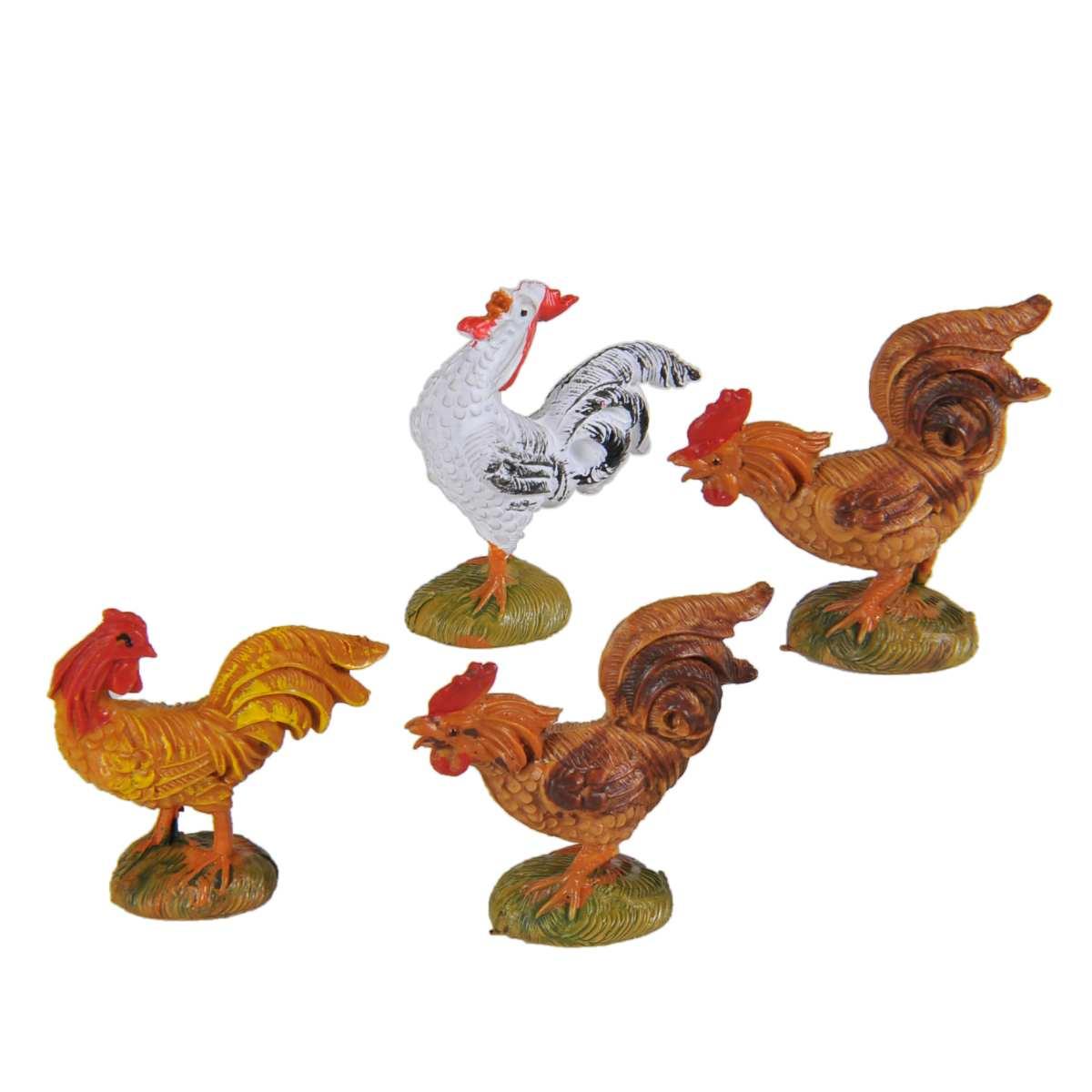 Statua presepe 10 cm gallinacei assortiti