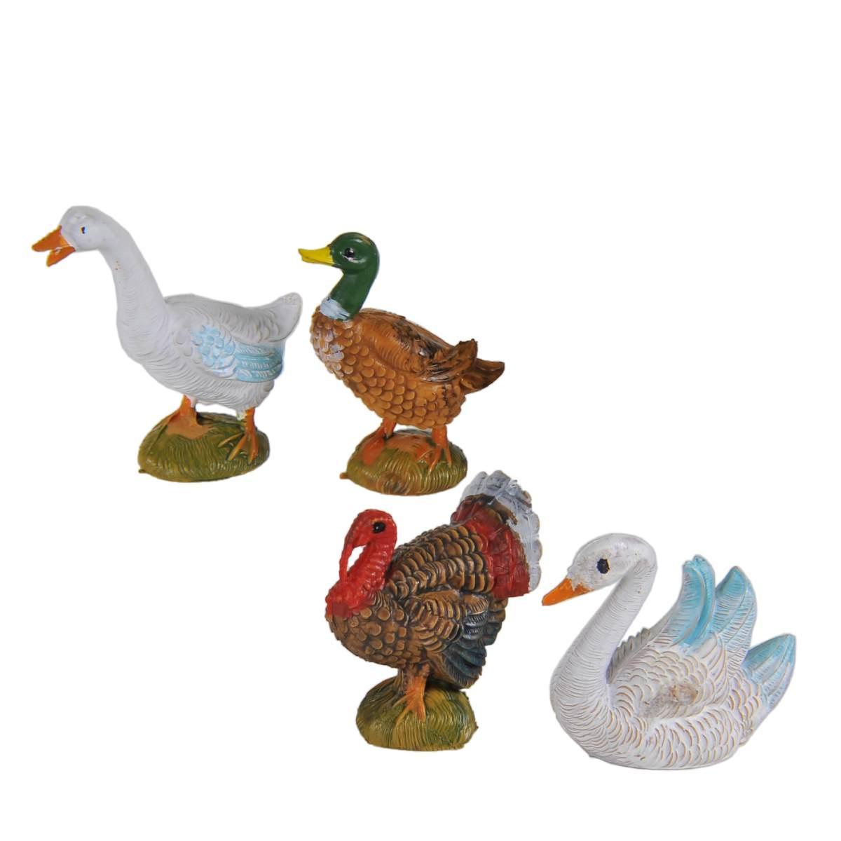 Statua presepe 10 cm gallinacei assortiti
