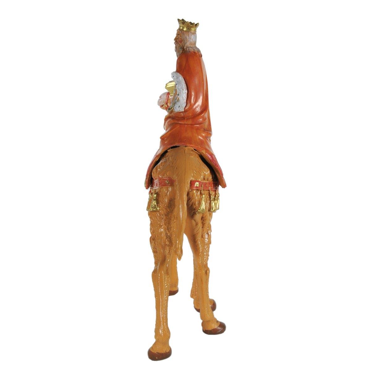 Statua presepe 19 cm re magio melchiorre con cammello