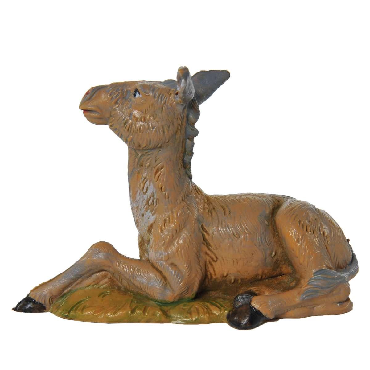 Statua presepe 12 cm famiglia di asini